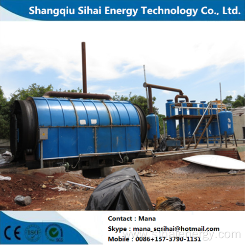 Refining Fuel Oil by Heating Tires Cracking Machine